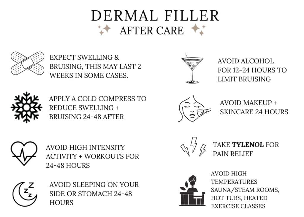 Golden care guide for 72 hours after DERMAL FILLER injection