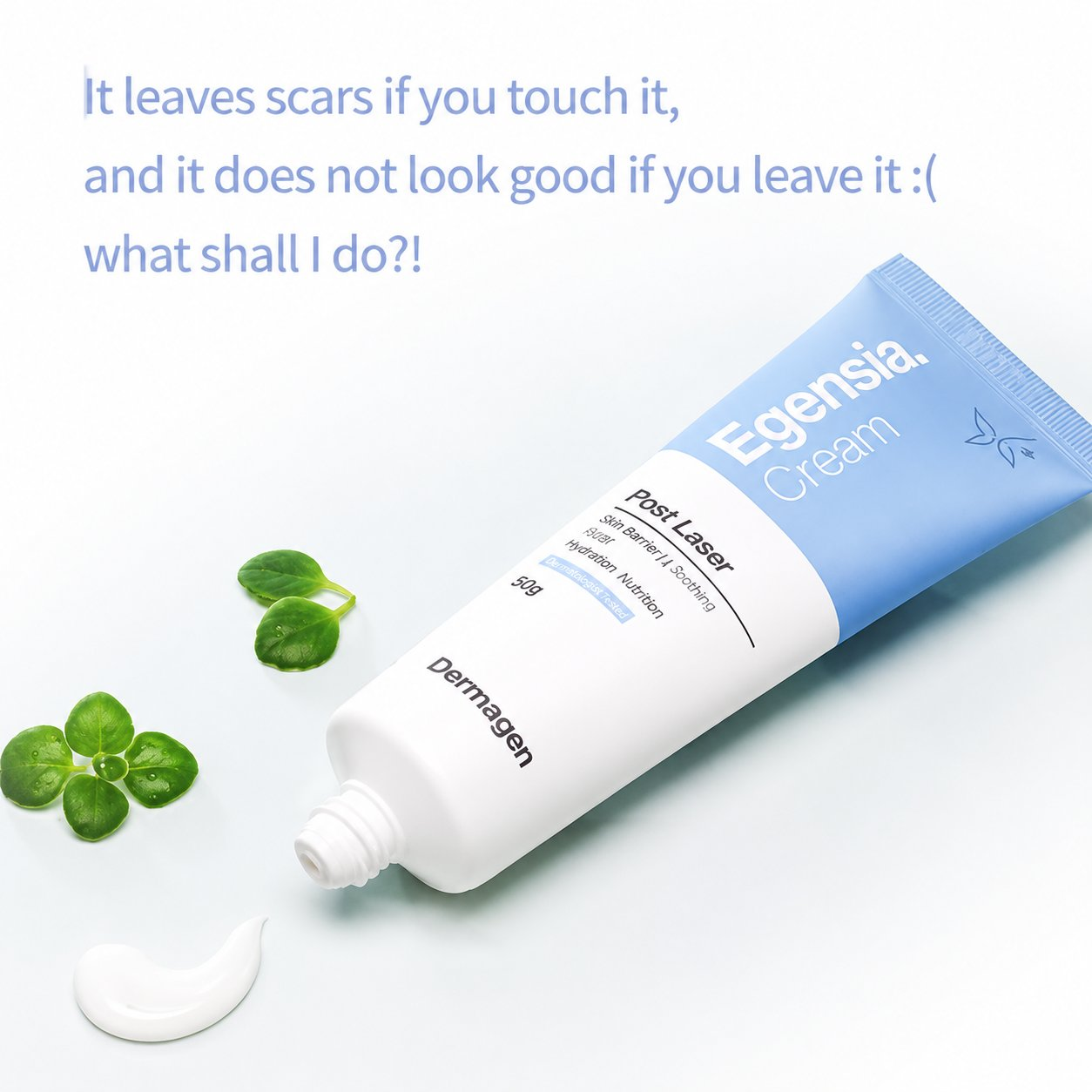 Dermagen Egensia Cream with Salmon Egg Extract, EGF and Centella Asiatica for post-laser, sensitive skin
