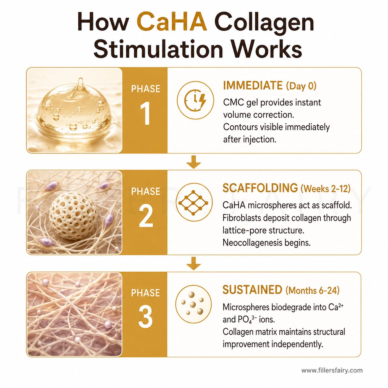 How Volassom CaHA works - collagen remodeling mechanism