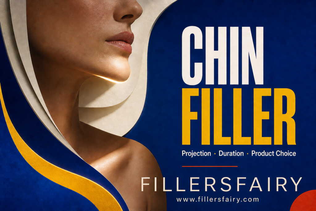 Chin filler guide covering projection, duration and product selection
