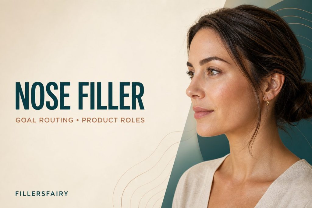 Nose filler guide showing concern routing, duration and four product roles