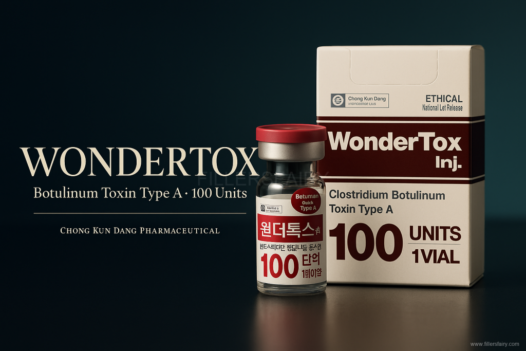 Wondertox 100U vial - MFDS-approved botulinum toxin type A marketed by Chong Kun Dang for aesthetic and medical use
