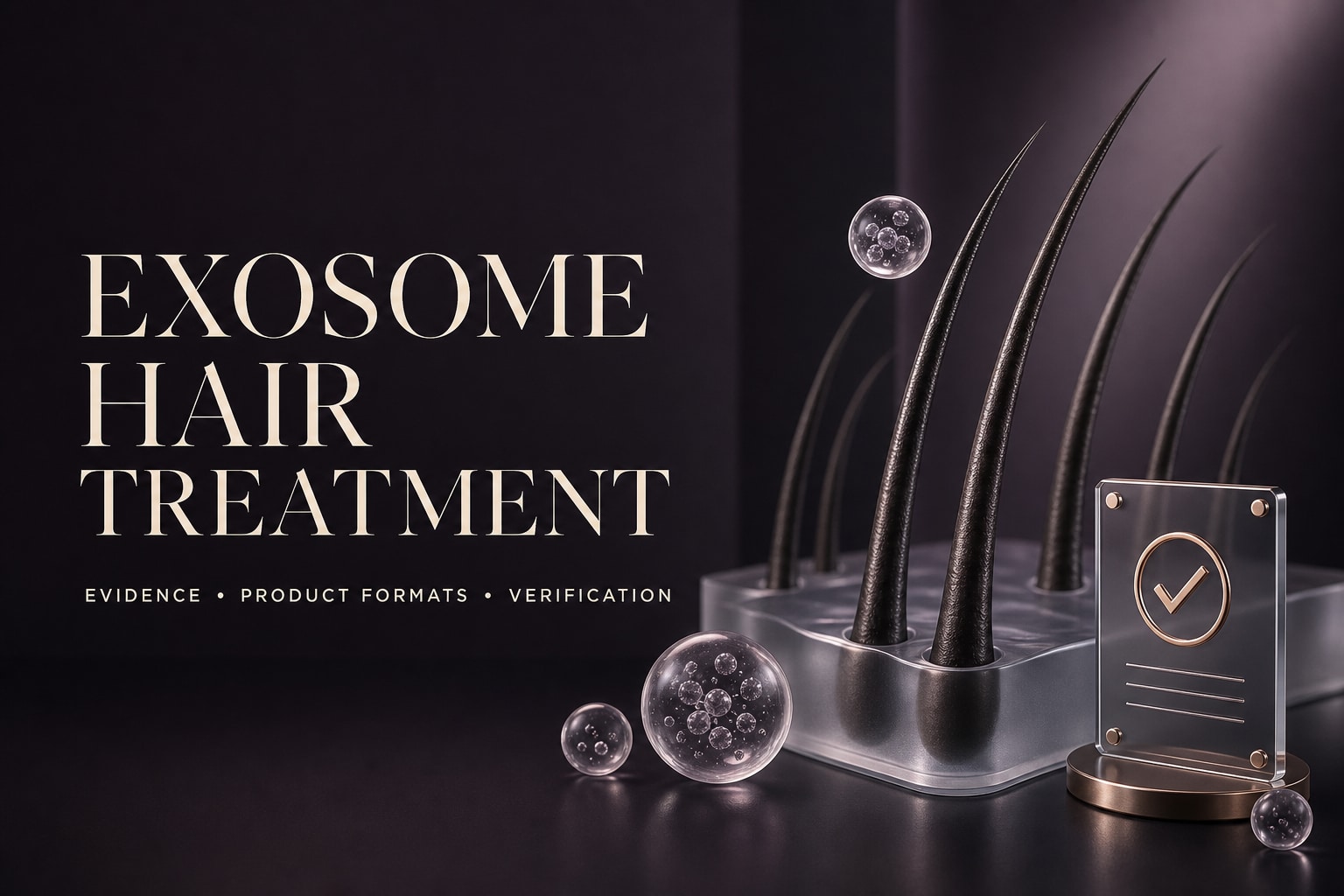 Exosome hair treatment evidence and product format guide for clinic verification
