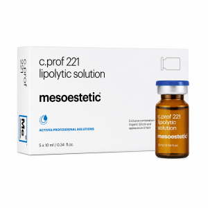 Mesoestetic c.prof 221 lipolytic solution box with 10 mL amber vial