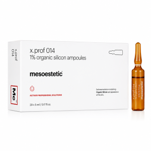 Mesoestetic x.prof 014 1% organic silicon box with 5 mL amber ampoule