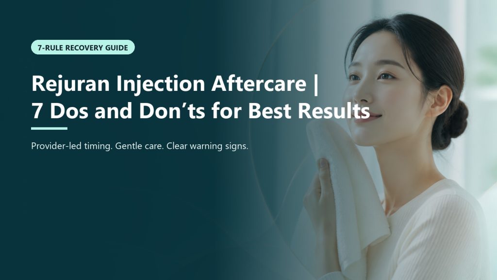 Rejuran injection aftercare guide with seven provider-led recovery rules