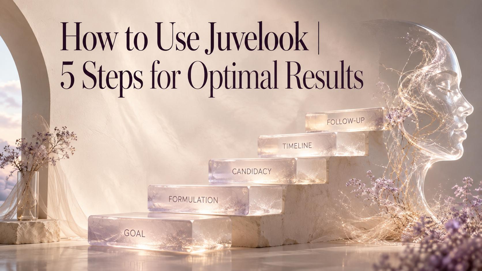 Five-step Juvelook planning path from treatment goal to professional follow-up