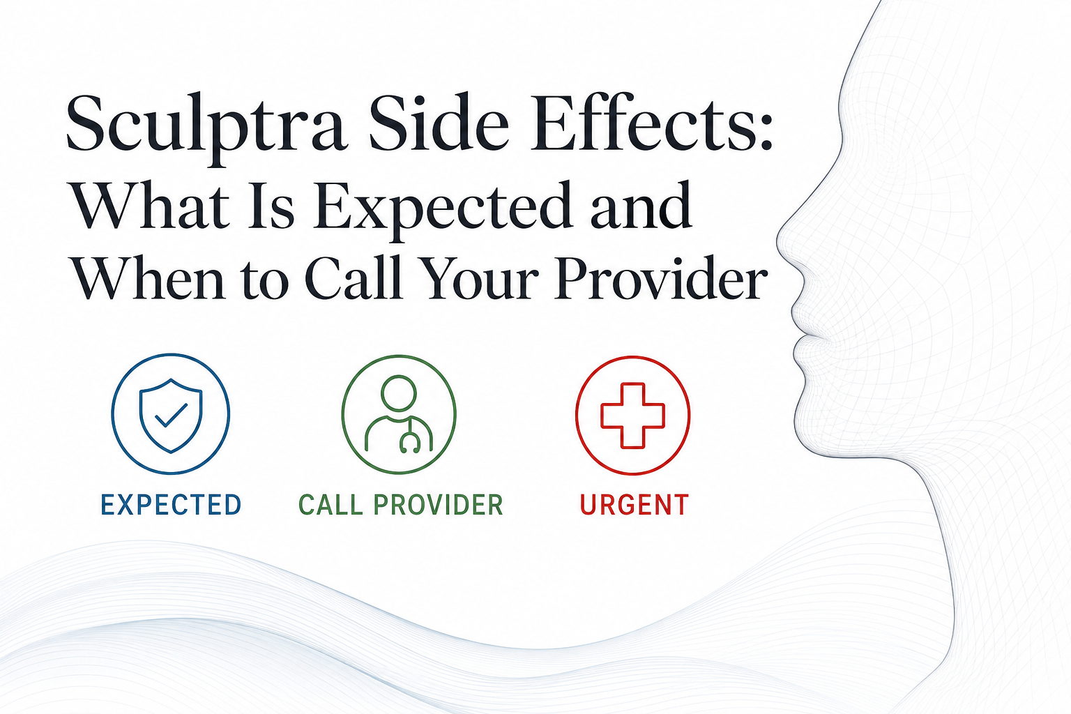 Editorial decision guide separating expected Sculptra reactions from symptoms that need provider or urgent review