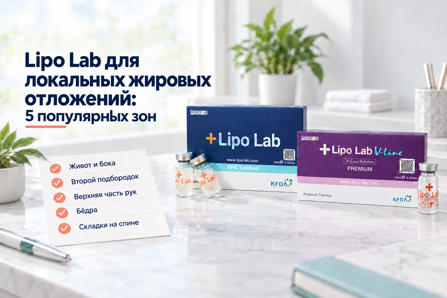 Lipo Lab PPC Solution и V-Line рядом со списком пяти популярных зон