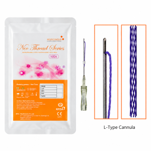 Neogenesis Mesh Thread 10ea pouch with L-type cannula and woven PDO mesh