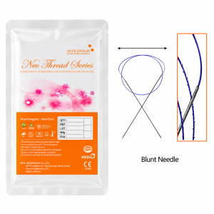 Neogenesis PDO Double Needle Thread pouch with two blunt needles and cogged filament