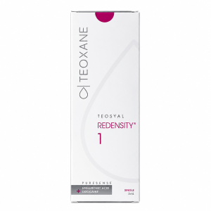 Teosyal PureSense Redensity 1 skin booster with lidocaine single 3 mL box