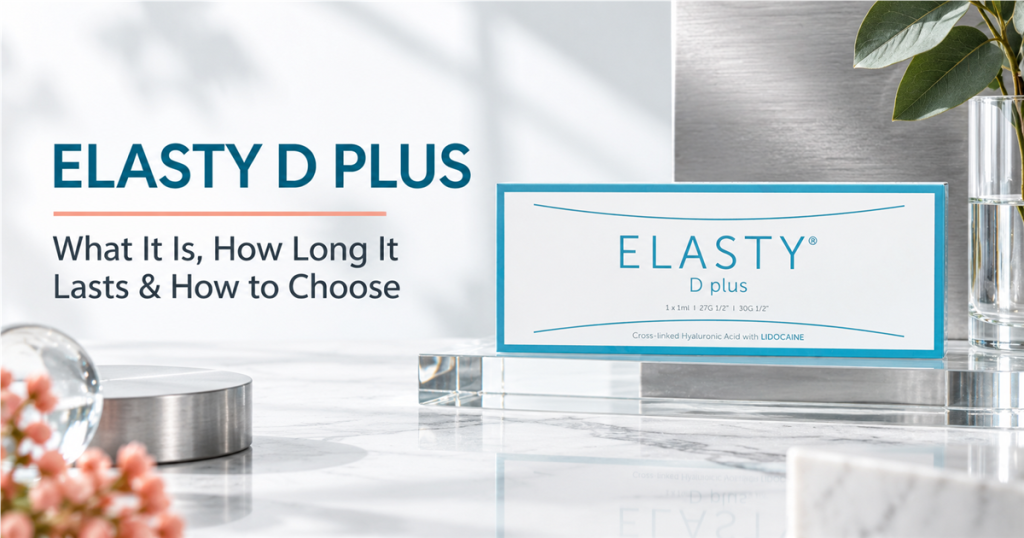 Elasty D Plus HA filler guide covering product identity, duration and selection.
